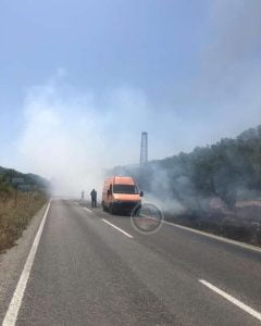 Kozak yolunda yangın