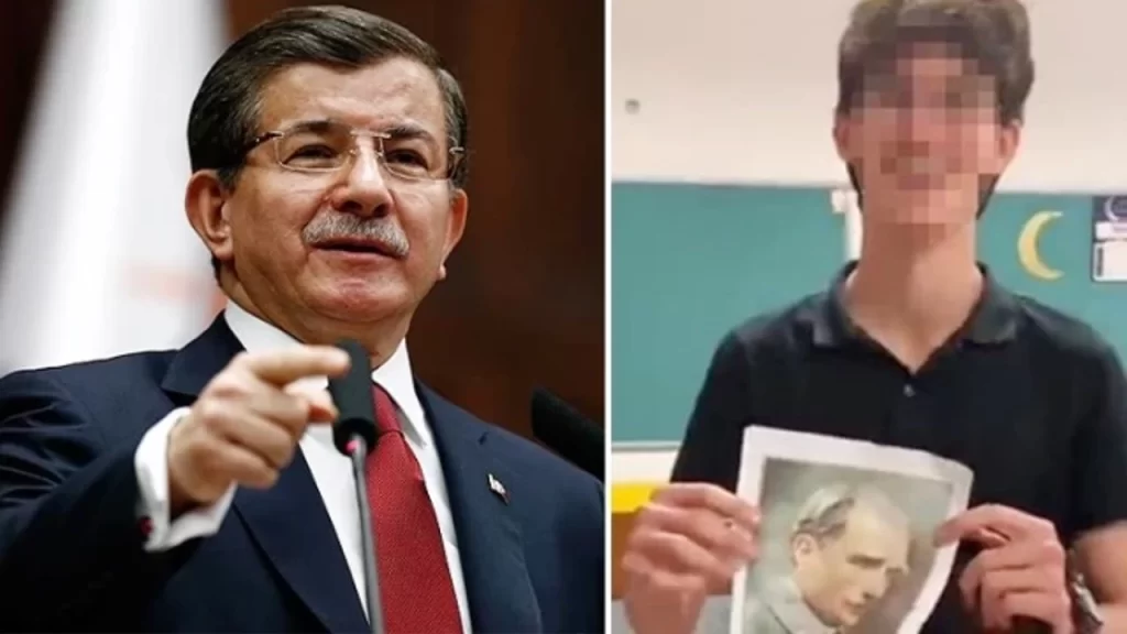Davutoğlu, Atatürk’ün fotoğrafıyla uygunsuz hareketler yapan gencin tutuklanmasına tepki gösterdi