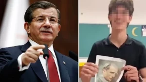 Davutoğlu, Atatürk’ün fotoğrafıyla uygunsuz hareketler yapan gencin tutuklanmasına tepki gösterdi