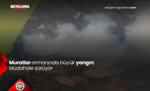 Muratlar ormanında büyük yangın: Müdahale sürüyor