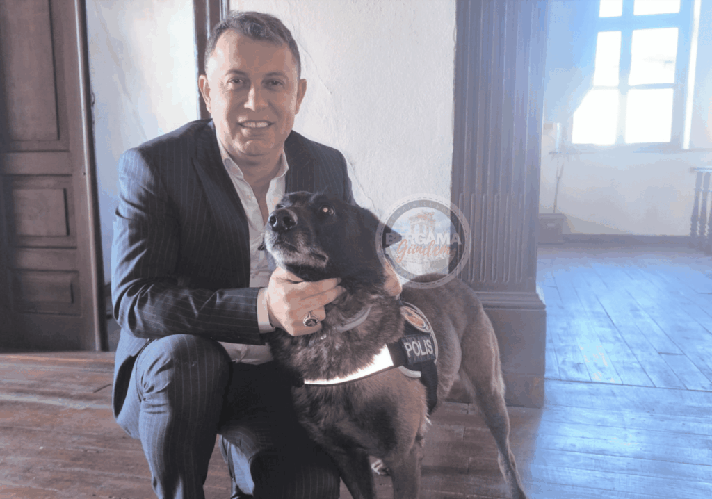 Narkotik köpeği Kral, Bergama İlçe Emniyet Müdürlüğü’ndeki görevine başladı.